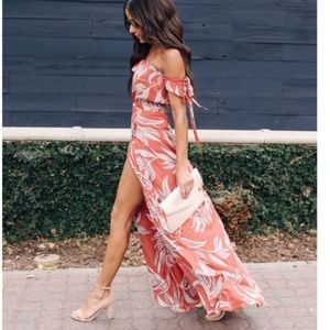 Vici In Full Force off the shoulder maxi - worn 1x